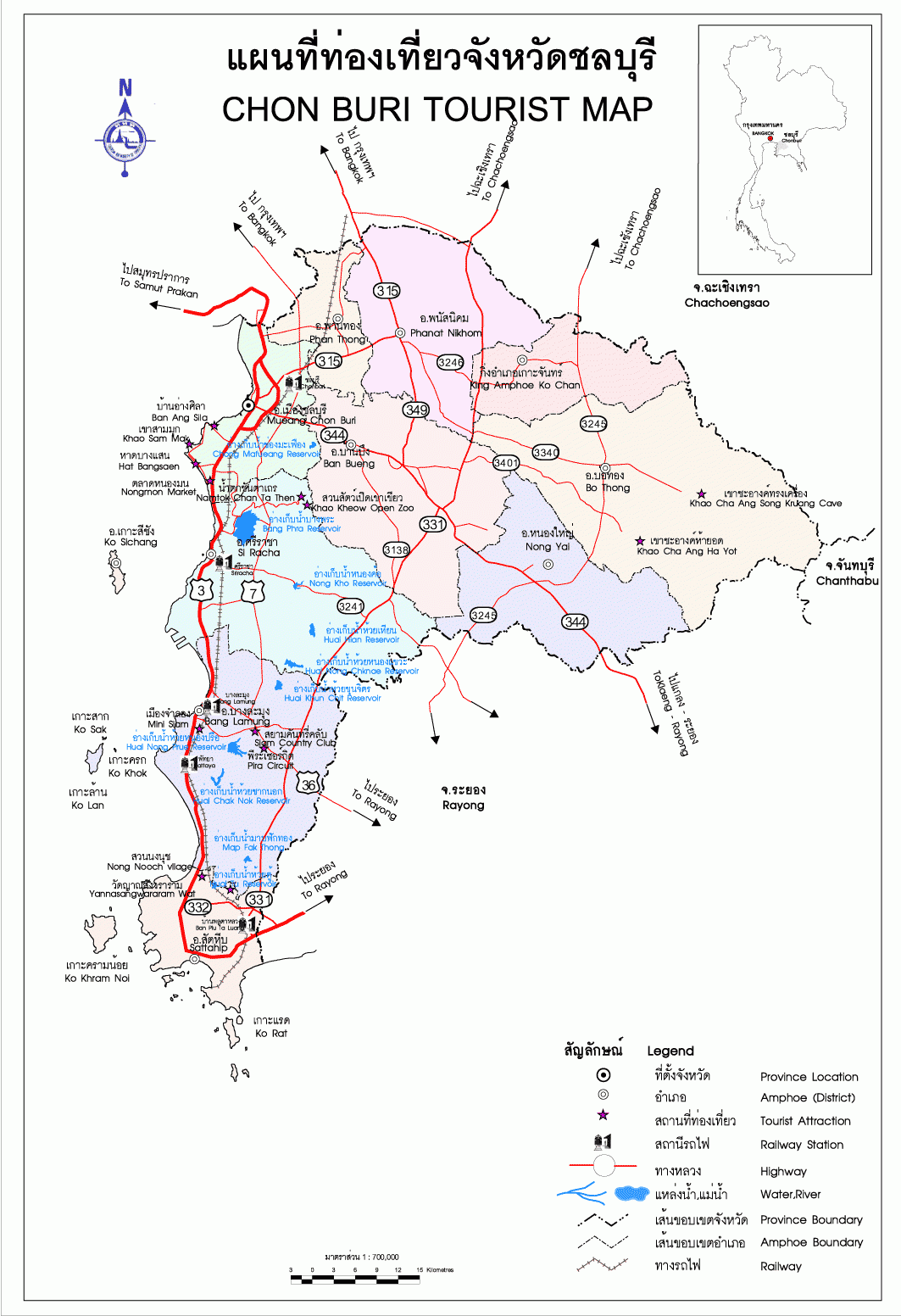Chon Buri Map